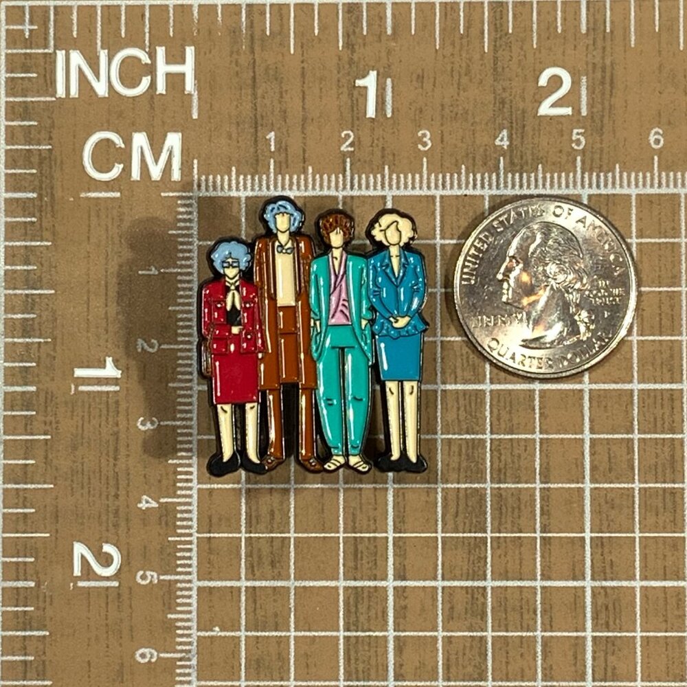 Golden Girls Inspired Standing Side by Side Enamel Pin Brooch Fun Friend NEW - Picture 2 of 5